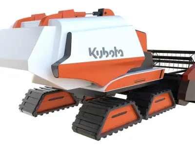 Seed Drill Tractor 3D model