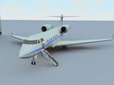 Commercial Passenger Airplane 3D model purchase