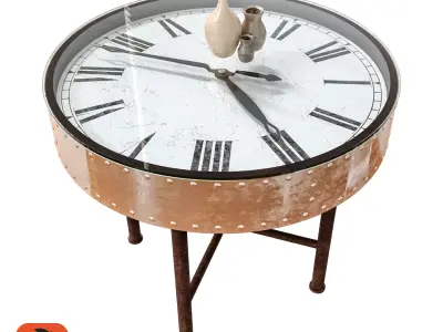 Table Clock 2 3D model