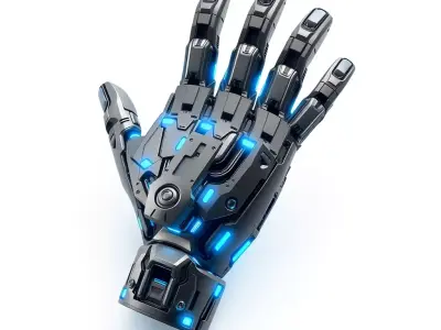 SciFi Cybernetic Robotic Hand Low-poly 3D model