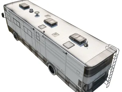 Recreational Vehicle Red 3D model