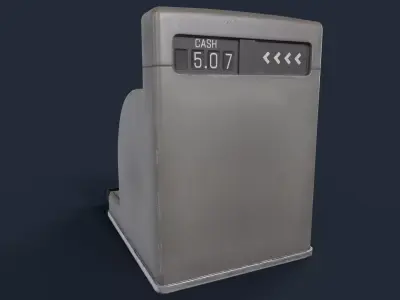 Cash Register - Lowpoly Game Ready 3D Model Low-poly 3D model