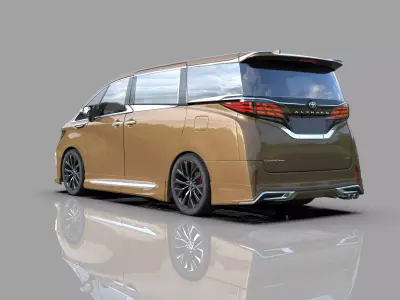 Toyota Alphard Vellfire modellista and GR bodykit  3D model