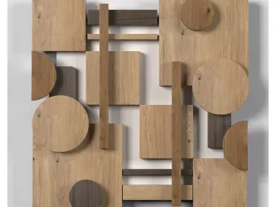 Wall shapes Decoration - Wood - 45cm - Collection - Part 7 3D model