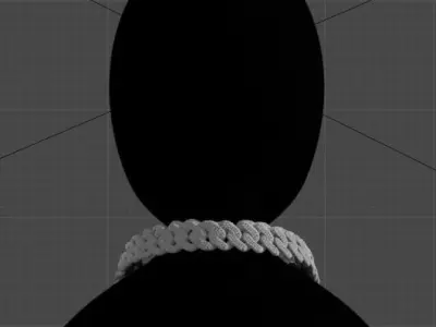 This Cuban Chain is a fusion of elegance and modernity Low-poly 3D model