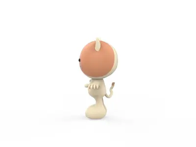 Character002 Cat Animal Low-poly 3D model