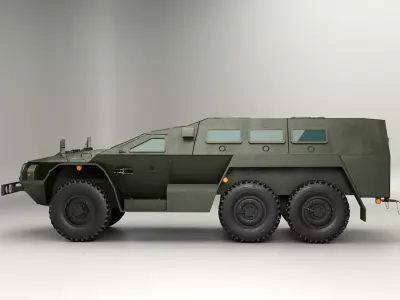 SBA-60-K2 Bulat Low-poly 3D model