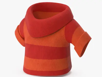 Cartoon Short Sleeve Sweater Red 3D model