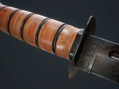 KaBar USMC and 1211 Low-poly 3D model