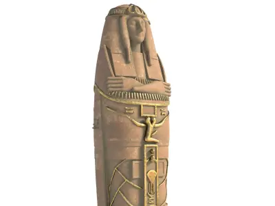 Queen Ankhesenamun Egyptian Mummy Sarcophagus Coffin Low-poly 3D model