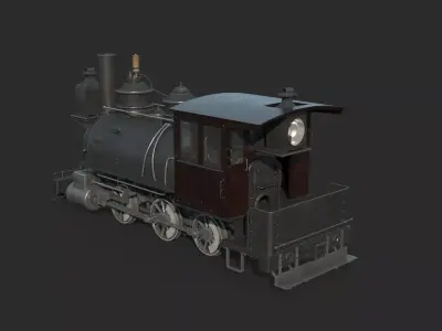 Old style vehicle steam locomotive 6 22 d baldwin  3D model
