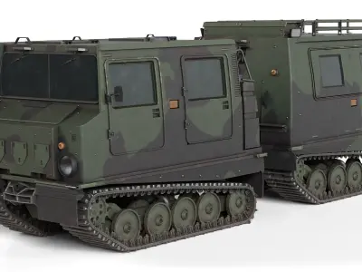 Bandvagn 206 Tracked Terrain Carrier Low-poly 3D model