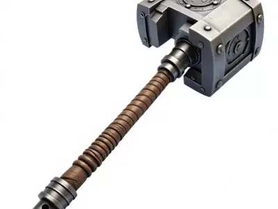Viking Hammer Low-poly 3D model