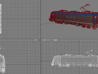 E4MSU train Low-poly 3D model