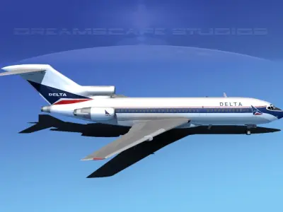 Boeing 727-100 Delta Airlines 1 3D model