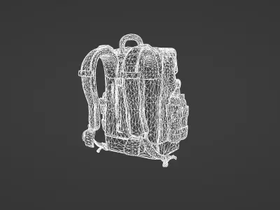 Post-Apocalyptic Survival Backpack 3D model