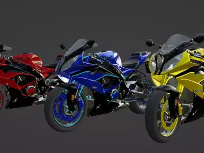 Motorcycle 3 Color Pack  3D model