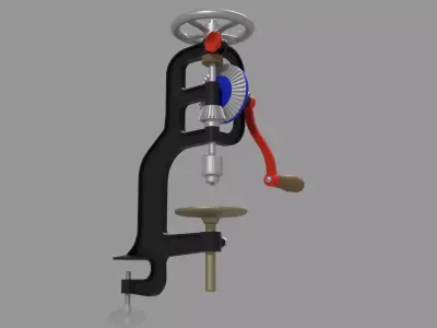 Old type drill 3D model
