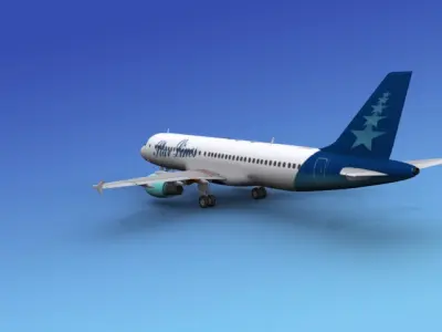 Airbus A320 Star Lines 3D model