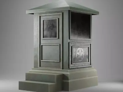 Police Box Low-poly 3D model