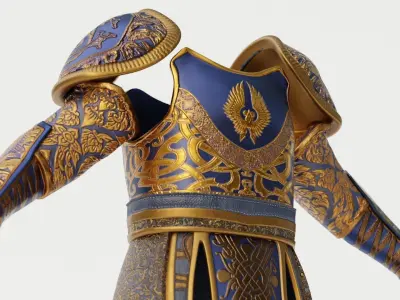 fantasy armor Low-poly 3D model