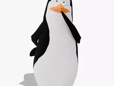 Kowalski from Penguins of Madagascar Low-poly 3D model
