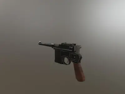 Mauser s96 pistol 3D model Low-poly 3D model