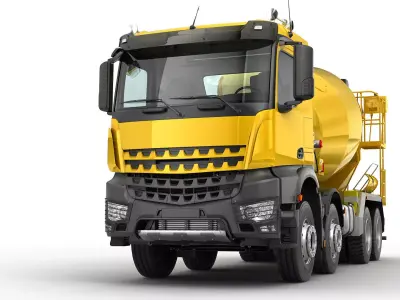 Concrete Mixer Truck 8X4 3D model