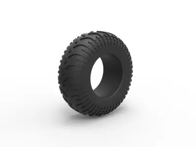 Low pressure tire 9 Scale 1 to 25 3D print model