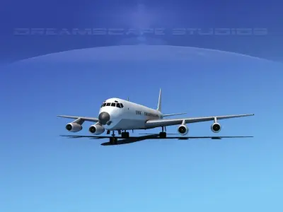 Douglas DC-8-63 Unmarked 1 3D model