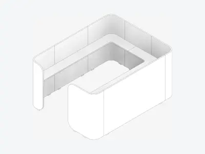 Booth - Simplicity - Type 5 Low-poly 3D model