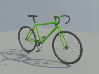 Low Poly Bike bicycle Low-poly 3D model