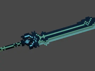 Genshin Sword Low-poly 3D model