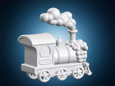 Chibi Sheep Steam Train 3D Print Model 3D print model