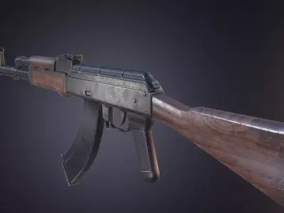 AK-74 ak - rifle Low-poly 3D model