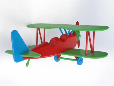 AIRPLANE TOY BIPLANE 3D print model