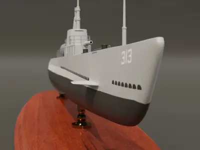 Submarine 3D model 11