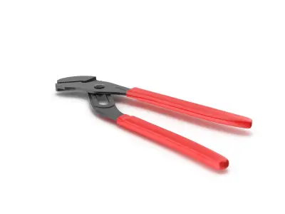 Adjastable joint pliers serrated jaws Low-poly 3D model