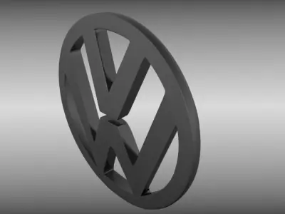 VW logo 3D model