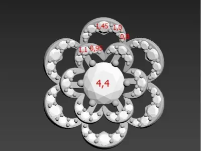 190807 SE flower  3D print model