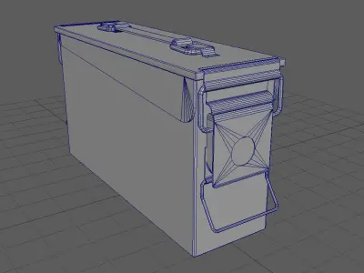 Army Box Low-poly 3D model Low-poly 3D model