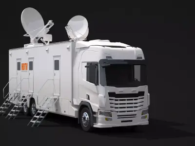 Generic Broadcast TV Truck 3D model