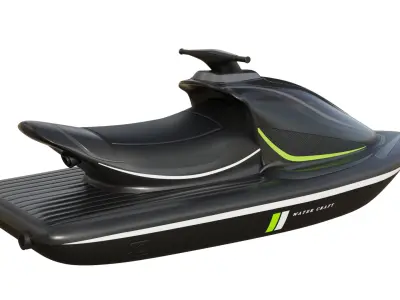Jet Ski Low-poly 3D model