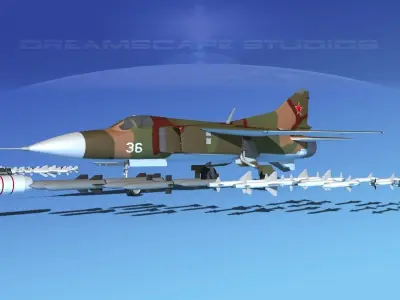Mig 23 Flogger B V05 Russia 3D model