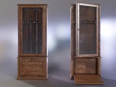 Rifle cabinet Low-poly 3D model