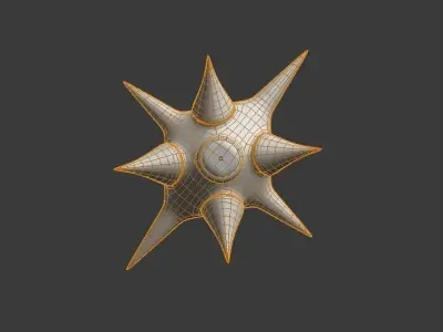 Spiked Head Mace Low-poly 3D model