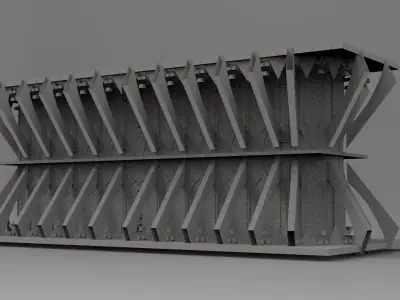 Cathedral airship center 1 3D model