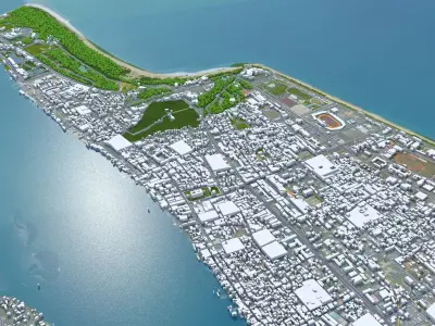 Songkhla Thailand 20km Low-poly 3D model