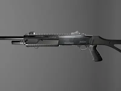Shotgun Fabarm stf12 Low-poly 3D model