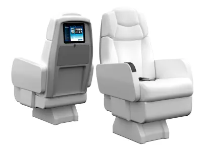 Aircraft business class seat 3D model